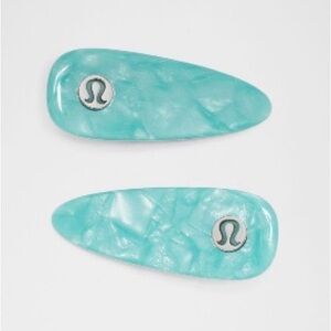 lululemon Alligator Turquoise Hair Clips NWOT